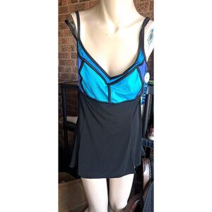 Longitude Swimsuit Size 12 With Bra & Tummy Control